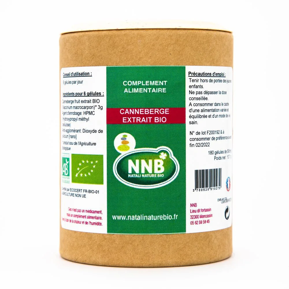 Pot Canneberge Extrait BIO - complément alimentaire - Natali Nature Bio