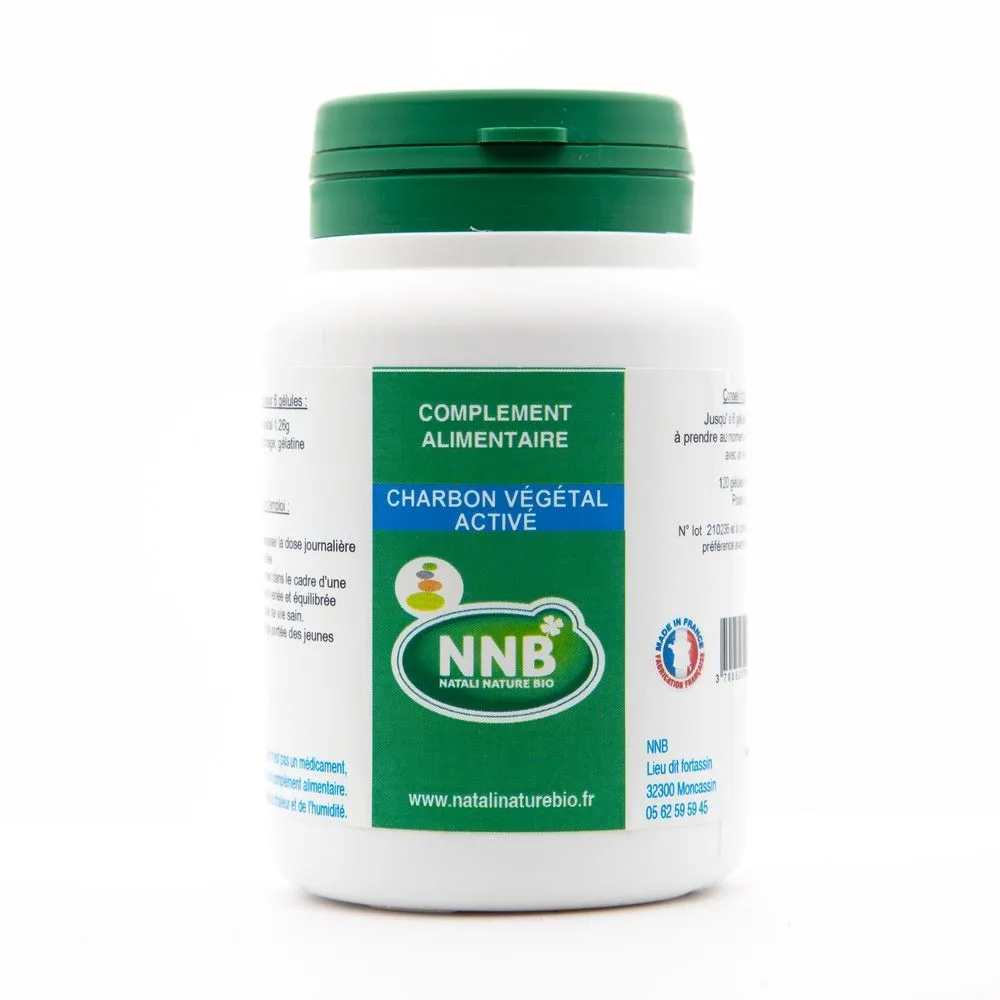 Pot Charbon Végétal gélules - complément alimentaire - Natali Nature Bio