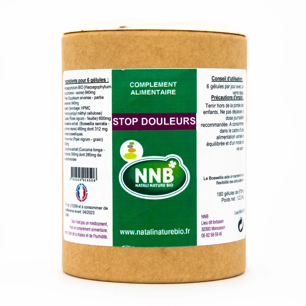 Pot Stop Douleurs - complément alimentaire - Natali Nature Bio