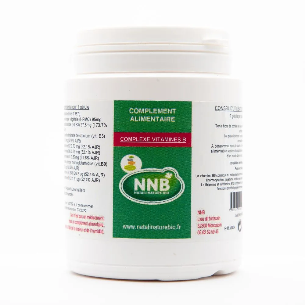 Pot Complexe Vitamine B - complément alimentaire - Natali Nature Bio