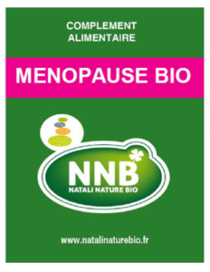 Étiquette complément alimentaire Ménopause Bio - Natali Nature Bio